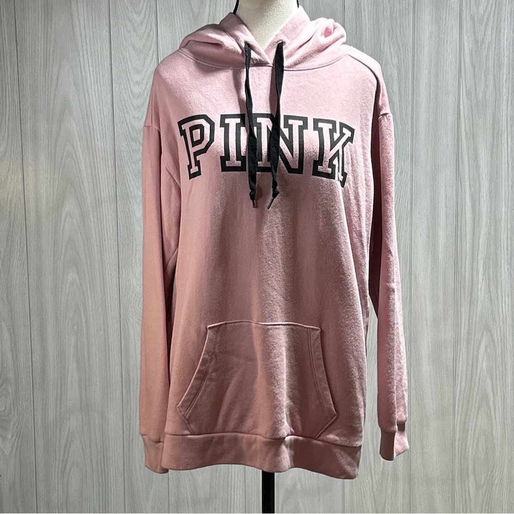 Pink By Victoria Secret Pink Pullover Hoodie With Logo Womens Size Small
